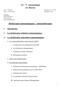 UE – 9 - Immunologie JJ. Hoarau