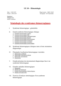 UE 10 – Hématologie