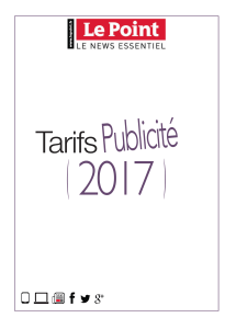 2017 ( Publicité Tarifs