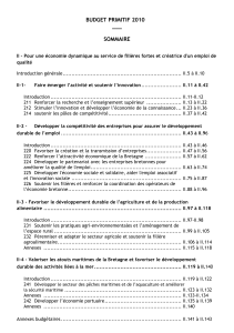 BUDGET PRIMITIF 2010 ___  SOMMAIRE