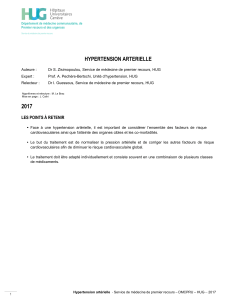Hypertension artérielle 2017 (HTA)