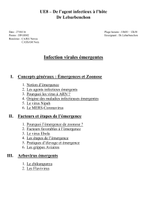 UE8 – De l’agent infectieux à l’hôte Dr Lebarbenchon