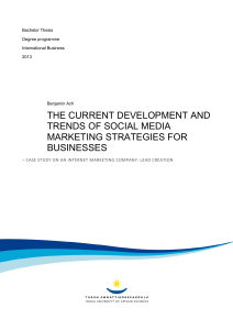 THE CURRENT DEVELOPMENT AND TRENDS OF SOCIAL MEDIA MARKETING STRATEGIES FOR BUSINESSES
