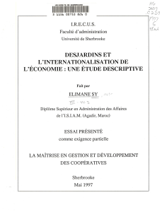 L'ÉCONOMIE : UNE ÉTUDE