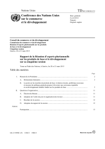 TD Conférence des Nations Unies sur le commerce et le développement