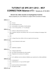 CORRECTION Séance n°3 –  TUTORAT UE SPE 2011-2012 – MCF