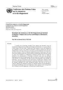 TD Conférence des Nations Unies sur le commerce et le développement