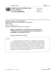 TD Conférence des Nations Unies sur le commerce et le développement