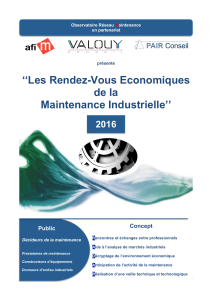 ‘‘Les Rendez-Vous Economiques de la Maintenance Industrielle’’ 2016