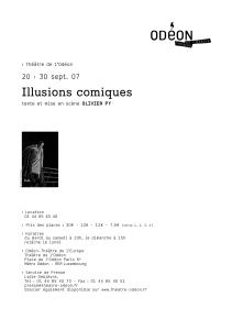 Illusions comiques 2O › 3O sept. O7 : › Théâtre de l’Odéon
