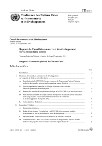 TD Conférence des Nations Unies sur le commerce et le développement