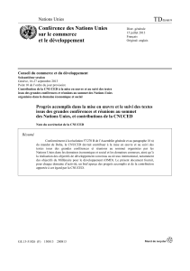 TD Conférence des Nations Unies sur le commerce et le développement