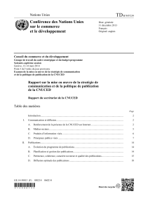 TD Conférence des Nations Unies sur le commerce et le développement