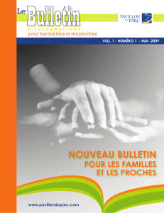 Bulletin NOUVEAU BULLETIN Le POUR LES FAMILLES