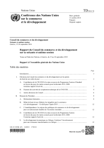 TD Conférence des Nations Unies sur le commerce et le développement