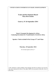 Trade and Development Board Sixty-first session Geneva, 15–26 September 2014