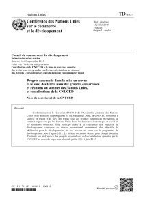 TD Conférence des Nations Unies sur le commerce et le développement