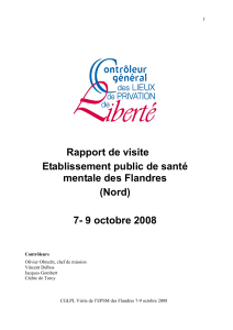 Rapport de visite Etablissement public de santé mentale des Flandres (Nord)
