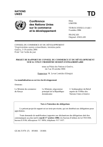 TD Conférence des Nations Unies sur le commerce