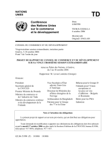 TD Conférence des Nations Unies sur le commerce