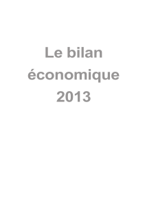 Le bilan économique 2013