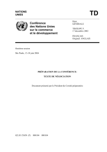 TD Conf&eacute;rence des Nations Unies sur le commerce