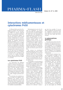 2005;32;6 Interactions médicamenteuses et cytochromes P450. Avec la collaboration de D. Villaneau