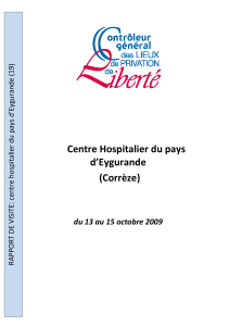 Centre Hospitalier du pays d’Eygurande (Corrèze)