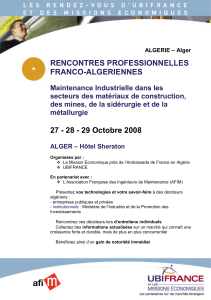 RENCONTRES PROFESSIONNELLES FRANCO-ALGERIENNES