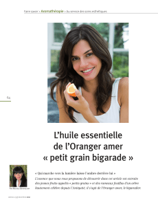 L’huile essentielle de l’Oranger amer « petit grain bigarade »