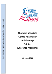 Chambre sécurisée Centre hospitalier de Saintonge