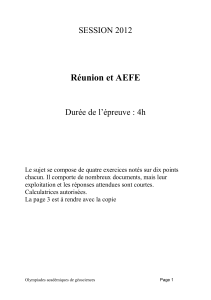 Réunion et AEFE SESSION 2012 Durée de l’épreuve : 4h