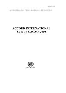 ACCORD INTERNATIONAL SUR LE CACAO, 2010