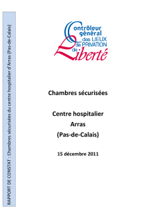 Chambres sécurisées Centre hospitalier Arras