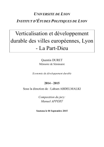 Verticalisation et développement durable des villes européennes, Lyon - La Part-Dieu U
