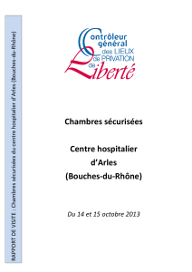 Chambres sécurisées Centre hospitalier d’Arles