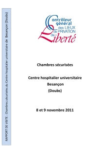 Chambres sécurisées Centre hospitalier universitaire Besançon