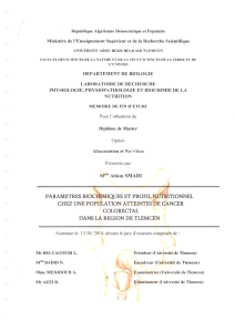 Ministère de l'Enseignement Supérieur et de la Recherche Scientifique
