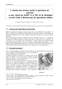 3 Gestion des intrants azotés &amp; Agriculture de précision :