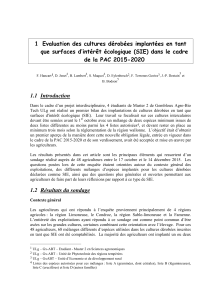 1 Evaluation des cultures dérobées implantées en tant