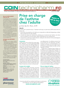 technipharm coin Prise en charge de l’asthme