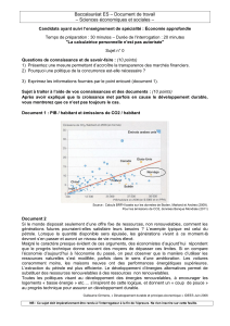 – Document de travail Baccalauréat ES – Sciences économiques et sociales –