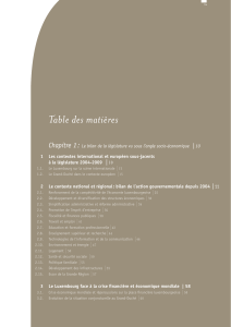 Table des matières