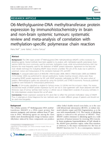 O6-Methylguanine-DNA methyltransferase protein expression by immunohistochemistry in brain