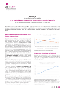 « La société hyper-industrielle : quels enjeux pour la France ?... A propos de la conférence de Pierre Veltz