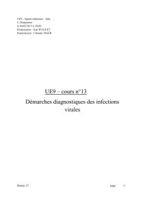 UE9 : Agents infectieux – hôte  C.Charpentier le 04/02/2013 à 15h30