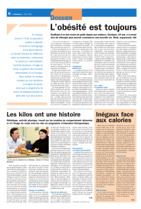 L’obésité est toujours D OSSIER