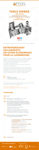 TABLE  RONDE ENTREPRENEURIAT COLLABORATIF: UN LEVIER ÉCONOMIQUE