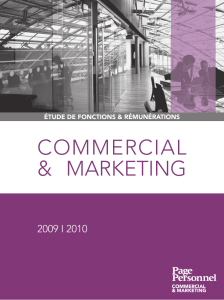CommerCiaL &amp;  markeTing 2009 i 2010 ÉTUDE DE FONCTIONS &amp; RÉMUNÉRATIONS