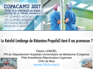 Fabien LEMOËL PH du Département Hospitalo-Universitaire de Médecine d’Urgence Pôle Anesthésie-Réanimation-Urgences